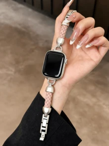 New Ultrasuede Leather Watch Band Compatible With 38/40/41/42/44/45/46/49mm Strap Series Ultra/SE/10/9/8/7/6/5/4/3/2/1 - Caramel Gold - View 24