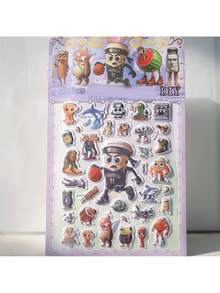 Serie "Clásicos de Montañas y Mares" Pegatinas 3D de burbujas de lámina de colores, manualidades DIY para tazas, cuadernos, equipaje, decoraciones de fiesta de cumpleaños, álbumes de recortes, patinetas, teléfonos - Multicolor - Ver 17