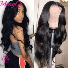 26英寸水波纹蕾丝前假发，真人混纺发丝，200%密度，13x4/13x6高清透明前假发，真人发丝，预先拔毛，无胶假发，水波纹假发，女士款，自然黑色，8英寸-34英寸混纺发丝 - 自然色&黑色系 - 查看 2