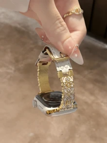 新款蝴蝶结设计真皮表带，兼容38/40/41/42/44/45/46/49mm表盘，适用于Ultra/SE10/9/8/7/6/5/4/3/2/1等型号 - 銀蝴蝶 白皮 - 查看 33