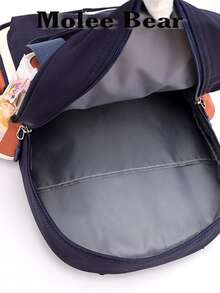 MOLEE BEAR 儿童轻便学前背包，男童款 - 可爱双肩书包，带前袋，方便旅行和学习，2026新款设计 - 藍色 - 查看 4