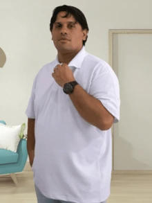 Men's Plus Size Polo Shirt G1 G2 G3 (Large Size, Special Size) - 白色 - 查看 5