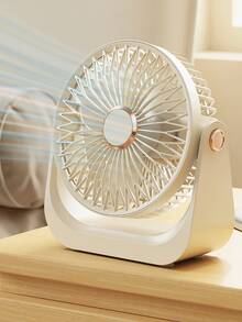 Ventilador de escritorio, ventilador de circulación de aire pequeño para oficina, dormitorio, cama, montado en la pared, uso doméstico, silencioso, recargable - Multicolor - Ver 5