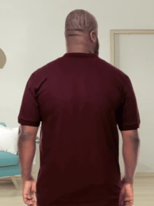 Men's Plus Size Polo Shirt G1 G2 G3 (Large Size, Special Size) - Màu Đỏ Sâu - Xem 3
