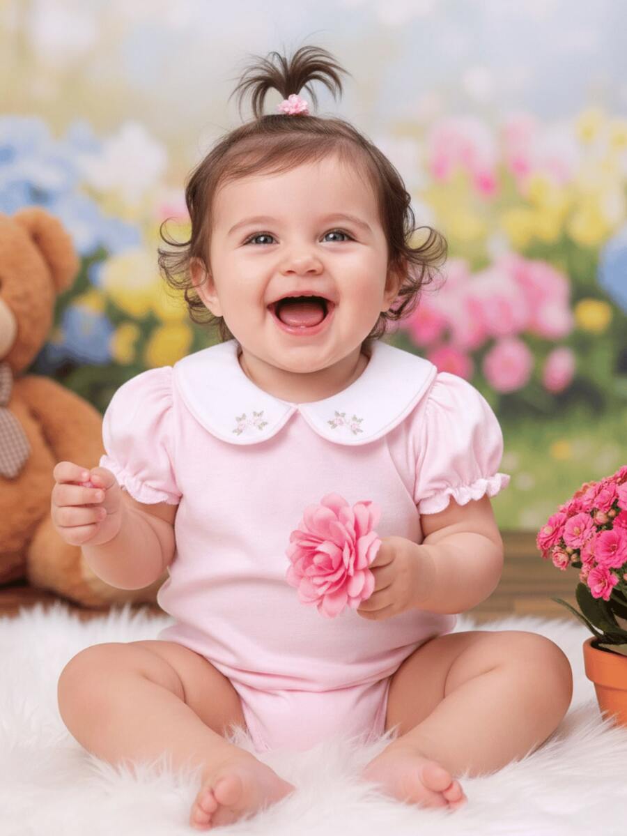 Pure & Posh Baby Baby Girls Bodysuits - Baby Pink - View 1