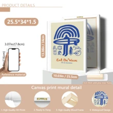 1pc Modern Wall Art Poster, Classic Modern Surf Poster, Canvas Ink Wall Art, Minimalism Art, Perfect Gift For Swimming Lovers, Chic Blue Line Art Print, Spring & Fall Season Suitable, Framed Or Unframed, Room Decor, Home Decor, Ideal Housewarming Gift, College Dorm Apartment Decor, Gifts For Wall Decoration In Hotel, Home, Living Room, Bedroom, Bathroom And Office - A - View 16