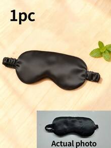 1pc/2pcs/3pcs/5pcs/10pcs/15pcs Mulberry Silk Sleep Eye Mask, Sleep Aid Eye Mask, Suitable For Blocking Light During Sleep, Helps You Sleep Soundly All Night, Ideal For Travel And Napping (Black) - Black - View 12