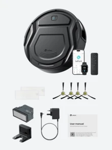 Lefant Rayvon M210P Robot Vacuum Cleaner, 3.1" Ultra-Thin, 11" Diameter, Auto Charging, 2200Pa Suction, 120 Min Runtime, Voice Control, Precise Obstacle Avoidance For Pet Hair & Carpet On Hard Floors In Kitchen, Living Room, Etc. - EU C Type Plug(220-240V) - View 14