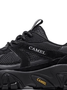 耐穿男士软底休闲运动鞋，低帮羊毛内衬户外徒步鞋 - 黑色 - 查看 3