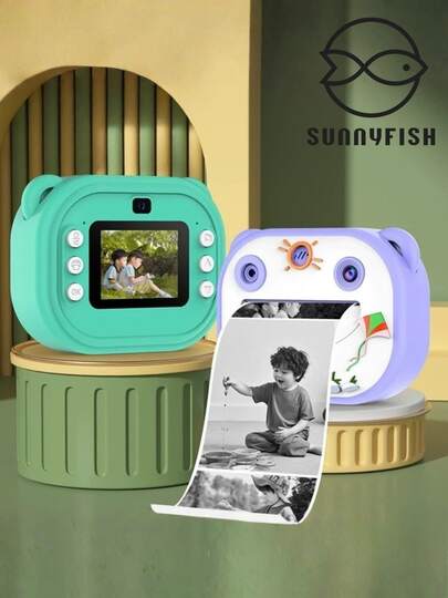 Câmera Digital Para Fotografia Com Impressão Instantânea Com Led