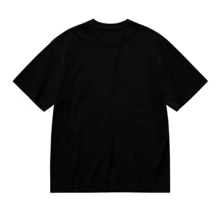 1pc Black Basic T-Shirt Plain Solid Crew Neck 1pc - Casual Short Sleeve Unisex Tee Soft Cotton Blend Minimalist Black Shirt Slim Fit Everyday Wear Essential Plain Tee For Men Women Layering Breathable Comfortable Classic Black Top - 黑色 - 查看 2