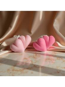 情人节3D双心香薰蜡烛硅胶模具，DIY双心手工皂石膏树脂工艺品模具 - 白色 - 查看 4