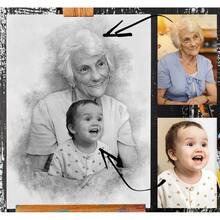 Agregar a un ser querido a la foto: retrato conmemorativo personalizado - Multicolor - Ver 1