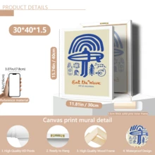 1pc Modern Wall Art Poster, Classic Modern Surf Poster, Canvas Ink Wall Art, Minimalism Art, Perfect Gift For Swimming Lovers, Chic Blue Line Art Print, Spring & Fall Season Suitable, Framed Or Unframed, Room Decor, Home Decor, Ideal Housewarming Gift, College Dorm Apartment Decor, Gifts For Wall Decoration In Hotel, Home, Living Room, Bedroom, Bathroom And Office - A - View 18