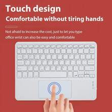 2026 Wireless Bluetooth Keyboard With Touchpad, 78 Keys, Portable Ultra-Thin Silent Keyboard, Rechargeable, Compatible With Apple IPad, Apple Phones, Tablets, Smartphones, Supports Android And Windows, Christmas/New Year Gift - Multicolor - View 7