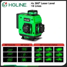 ONEVAN 16 Lines 4D Laser Levels 360 Horizontal Vertical Green Line Laser Level Self-Leveling Measure Leveling Tool - UK Plug(220-240V) - View 11