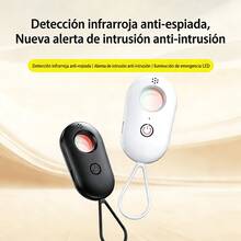 Detectores de cámaras ocultas con alarma de vibración, dispositivo anti-espía, buscador de cámaras inalámbricas, rastreador portátil para hogar, oficina y viaje, protege tu privacidad - Blanco - Ver 1