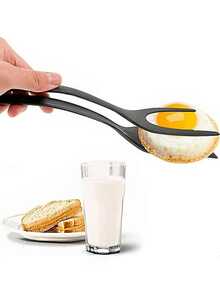 ملعقة مقلاة مزدوجة من النايلون المتين - غير لاصقة، مقاومة للحرارة، أداة طهي سهلة التنظيف لقلب الستيك والبيض وما إلى ذلك - متعدد الألوان - مشاهدة 2