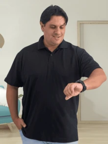 Men's Plus Size Polo Shirt G1 G2 G3 (Large Size, Special Size) - Black - View 1