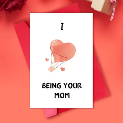 1 Cartão Elegante de Amor, Cartão de Aniversário, Cartão de Dia das Mães, Cartão de Dia dos Namorados, Cartão para a Família, Presente de Dia dos Namorados para a Mãe, Cartão de Aniversário para Ela