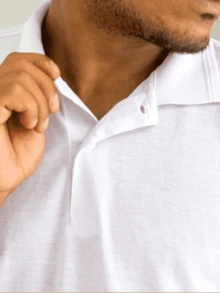 Men's Plus Size Polo Shirt G1 G2 G3 (Large Size, Special Size) - 白色 - 查看 3