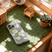 Lucky Clover Clear Phone Case With Large Camera Cutout, Slim Shockproof Cover Compatible With Iphone - Clear - View 4