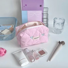 Túi đựng mỹ phẩm/đồ trang điểm hình nơ dễ thương dành cho nữ, dung tích lớn, đựng bút chì, đồ dùng văn phòng phẩm, đồ dùng học tập cho học sinh. - Nhiều màu - Xem 8