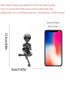 1 tượng người ngoài hành tinh uống bia và rượu vang, đồ trang trí ngộ nghĩnh, trang trí nhà cửa, quà tặng độc đáo, trang trí quầy bar, đồ trang trí bàn làm việc, trang trí tiệc tùng, phụ kiện nhà cửa, quà tặng ngày lễ, quà tặng tựu trường. - Nhiều màu - Xem 6