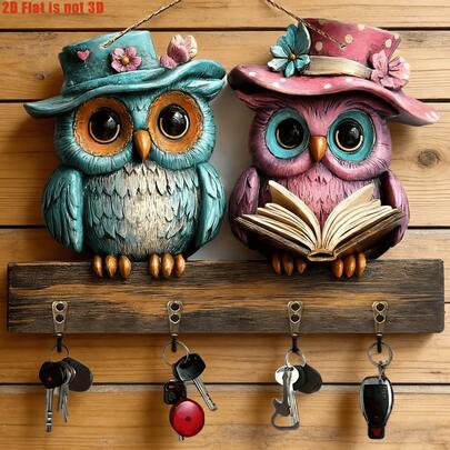 1个可爱小狗钥匙挂钩，壁挂式玄关欢迎装饰钥匙架，创意玄关墙挂式收纳架