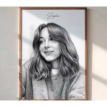 Personalized Pencil Sketch Portrait: Minimalist Hand-Drawn Art (Digital File) - Custom Couple Drawing From Photo - Multicolor - View 6