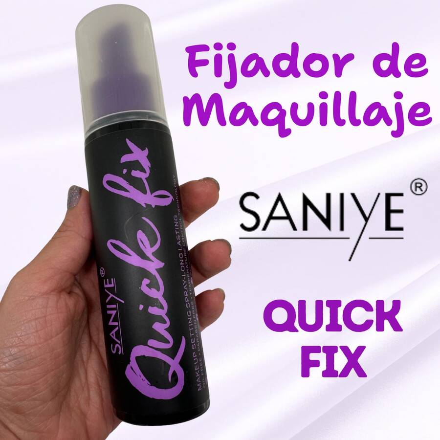 Fijador de Maquillaje en Spray Saniye – Quick Fix Saniye Spray - Fórmula de Larga Duración para Mantener tu Maquillaje Intacto por Horas – Bruma Ligera y Refrescante que Controla el Brillo y la Grasa - Transparente - Ver 1