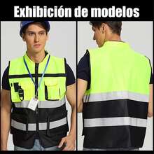 Chaleco De Reflejantes Industrial Superbrillante Reflectante para una conducción nocturna segura - Multicolor - Ver 8