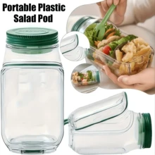 Leak-Proof Salad Container With Side Opening | Microwave, Dishwasher, Fridge - Sealed Lid, Polypropylene Material, Suitable For Lunch, Meal Prep, Travel - Multicolor - View 10