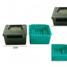 2-częściowa, duża, pojemna skrzynka na sprzęt wędkarski – wytrzymały materiał, służy do przechowywania haczyków, przynęt i przynęt, z regulowanymi przegródkami, przezroczysta - Wielokolorowe - Zobacz 10