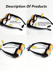 POKOJA LAND 1入組瘋狂眼鏡趣味玩具，瘋狂眼神，有趣而原創的可愛道具，閃爍的可愛眼鏡，塑料眼鏡新奇玩具，成人派對用品有趣惡作劇，為家人和朋友準備一份有趣的生日禮物 - 橘色 - 查看 12