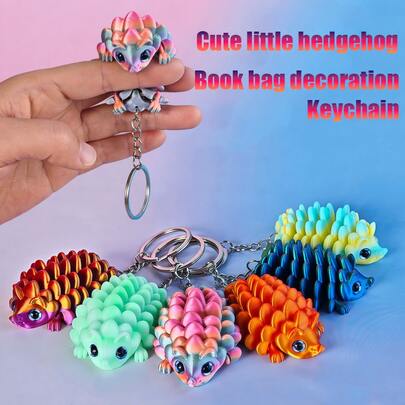 Cute Hedgehog Decorative Pendant, Colorful, Suitable For Decorating Backpacks, Bags, Home Decor