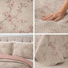 3-Piece Set: Double-Sided Queen Bedspread, Patchwork Quilt, Ultra Patch - 查看 3