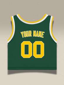 Áo croptop bóng rổ in tên và số theo yêu cầu, phong cách đường phố dành cho nữ, giao hàng miễn phí. - Màu xanh lá cây đậm - Xem 4