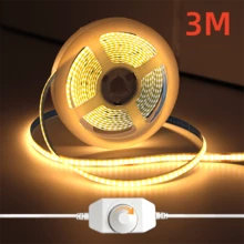 1条USB 5V COB可弯曲LED灯带，柔性COB背胶灯，可调光，适用于房间、电视、镜子、橱柜背光、电视背光照明、家居装饰、装饰照明，可弯曲设计，亮度可调 - 暖光 - 查看 13