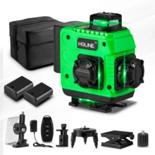 ONEVAN 16 Lines 4D Laser Levels 360 Horizontal Vertical Green Line Laser Level Self-Leveling Measure Leveling Tool - UK Plug(220-240V) - View 3