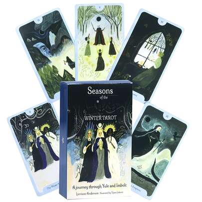 78张神秘冬季塔罗牌，占卜卡牌游戏，巫术智慧与精神指引