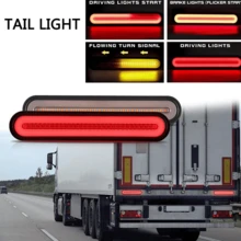 36LED Automobile Truck Trailer Light Waterproof LED Red + Yellow RV LED Tail Light 3D Flowing Signal Light Lamp - 2pcs - View 1