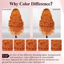 30 Inch 13x4 HD Lace Front Wigs Human Blended Hair Pre Plucked Brazilian Virgin Hair Invisible Hairline Tiny Knots 200 Density Glueless Wigs Body Wave HD Lace Frontal Wigs #350 Ginger Orange - S350 - View 10