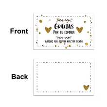 10/30/50pcs 9*5.4cm (3.5*2.1inch) Spanish Thank You Cards - "GRACIAS POR TU COMPRA", "GRACIAS POR APOYAR NUESTRA TIENDA" - Bilingual Thank You Cards, Gift Decoration Cards, Business Cards, Double-Sided Printing, Writable Back - Multicolor - View 5