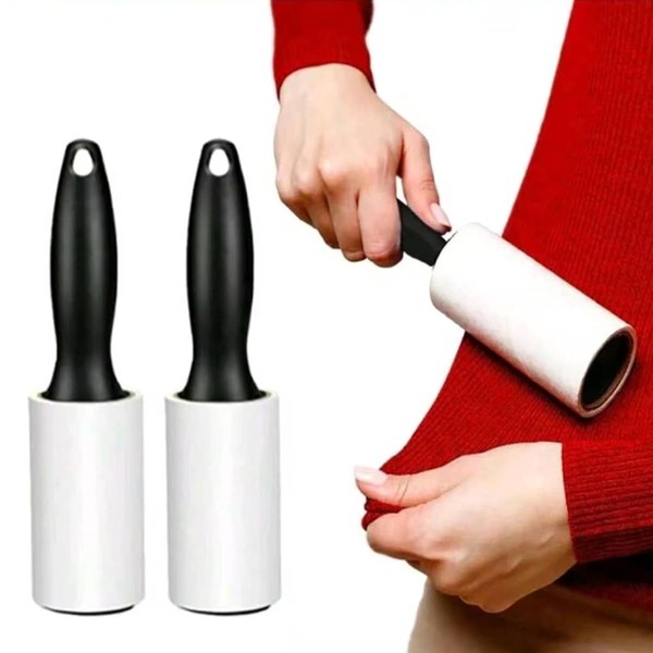 滚筒式宠物毛发清洁器 - 适用于家具、衣物、宠物毛发清洁，240/80 撕拉式超粘棉滚筒填充 - 宠物毛发清洁器 - 含手柄和替换纸，地毯棉滚筒，便携式宠物毛发清洁工具，适用于衣物、沙发、床上用品、客厅家具、卧室、汽车地毯、汽车座椅、汽车内饰等。