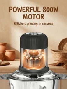 3L Stainless Steel Electric Meat Grinder With 4 Sharp Blades, Can Grind Meat, Vegetables, Fruits And Nuts - SOKANY - EU C Type Plug(220-240V) - View 3