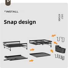 Rust-Proof 2 Tier Dish Drainer (White) - Premium Stainless Steel Kitchen Drying Rack With Cutlery Holder And Removable Water Tray - White - View 7