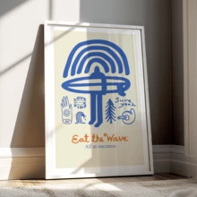 1pc Modern Wall Art Poster, Classic Modern Surf Poster, Canvas Ink Wall Art, Minimalism Art, Perfect Gift For Swimming Lovers, Chic Blue Line Art Print, Spring & Fall Season Suitable, Framed Or Unframed, Room Decor, Home Decor, Ideal Housewarming Gift, College Dorm Apartment Decor, Gifts For Wall Decoration In Hotel, Home, Living Room, Bedroom, Bathroom And Office - A - View 1