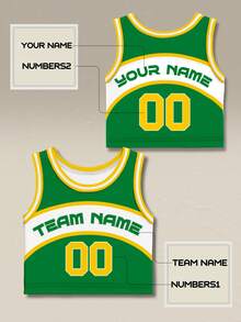 Custom Basketball Jersey Crop Tank - Personalized Name & Number, Streetwear For Girls, Fast Shipping Included - Green - View 2