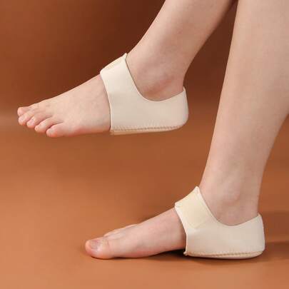 QKC زوج من وسادات كعب للجنسين، ماصة للصدمات، تخفف الضغط على الساق، قابلة للتعديل، بطانة مانعة للانزلاق